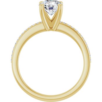 14K 6.5 mm Round Engagement Ring