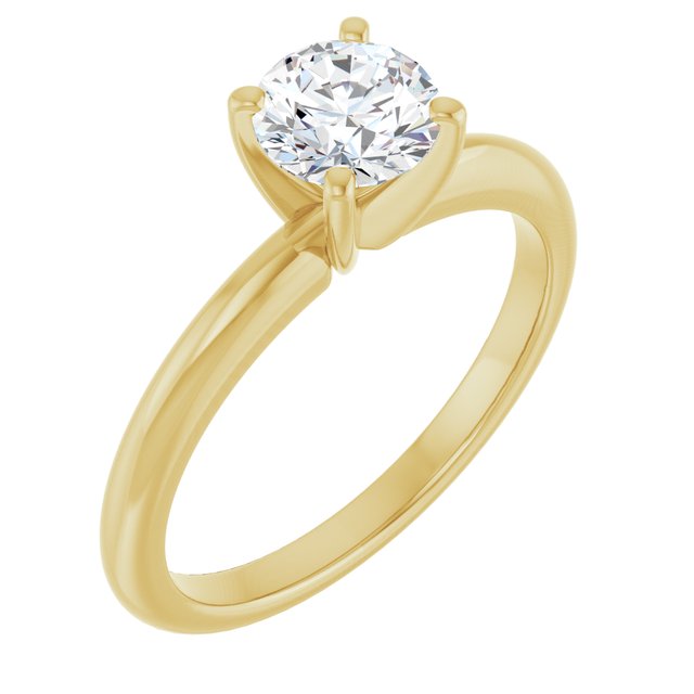 14K Yellow 1 CTW Lab-Grown Diamond Engagement Ring