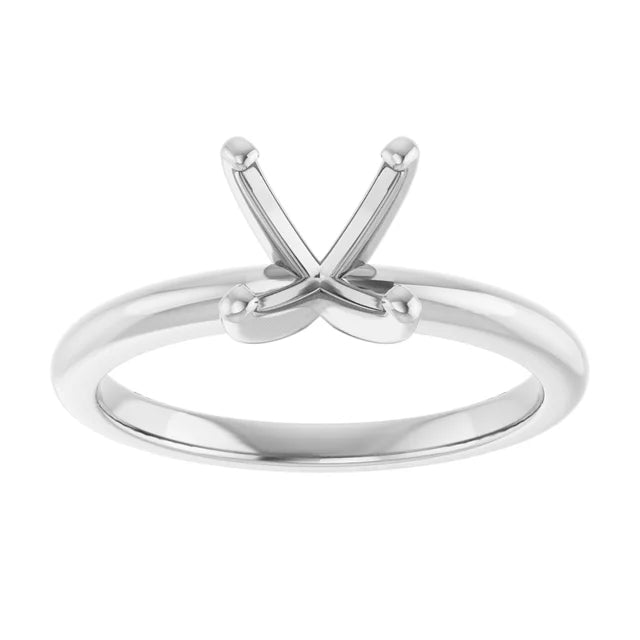 14K Round Solitaire Engagement Ring Mounting