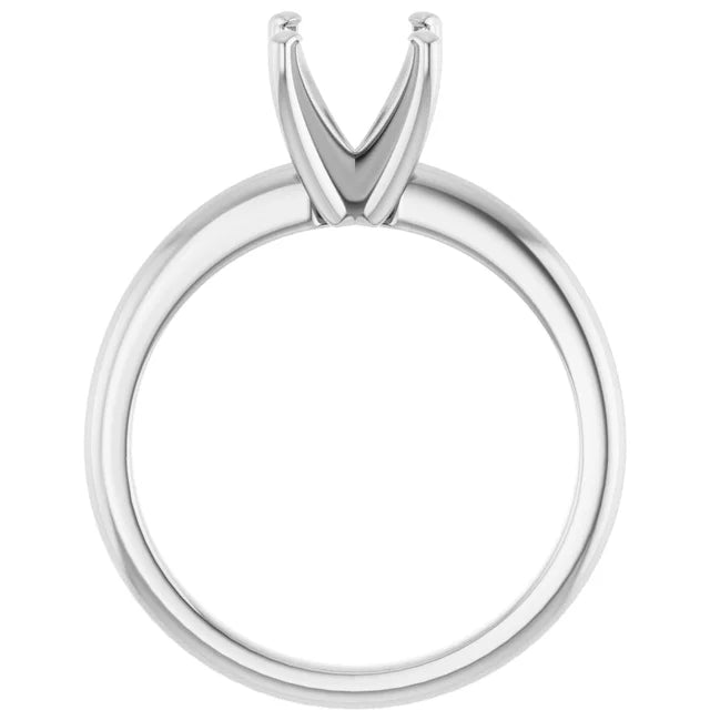 14K Round Solitaire Engagement Ring Mounting