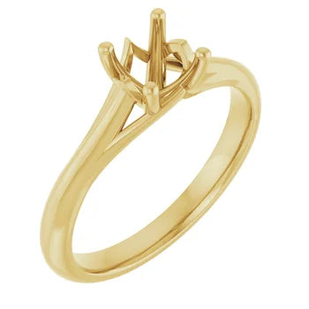 14K Solitaire Engagement Ring Mounting