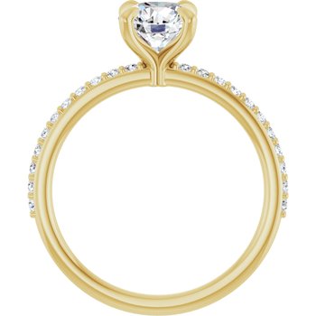 14K 6.5 mm Round Engagement Ring