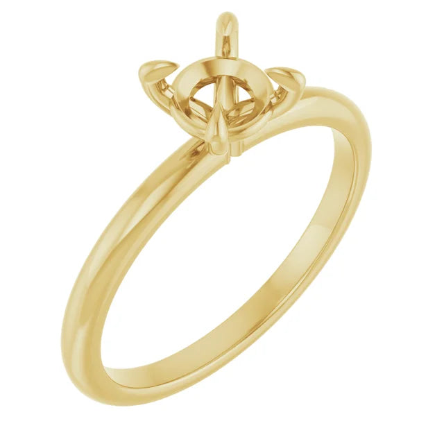 14K Solitaire Engagement Ring Mounting