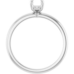 14K .54 J VVS2 Emerald Diamond Solitaire Engagement Ring