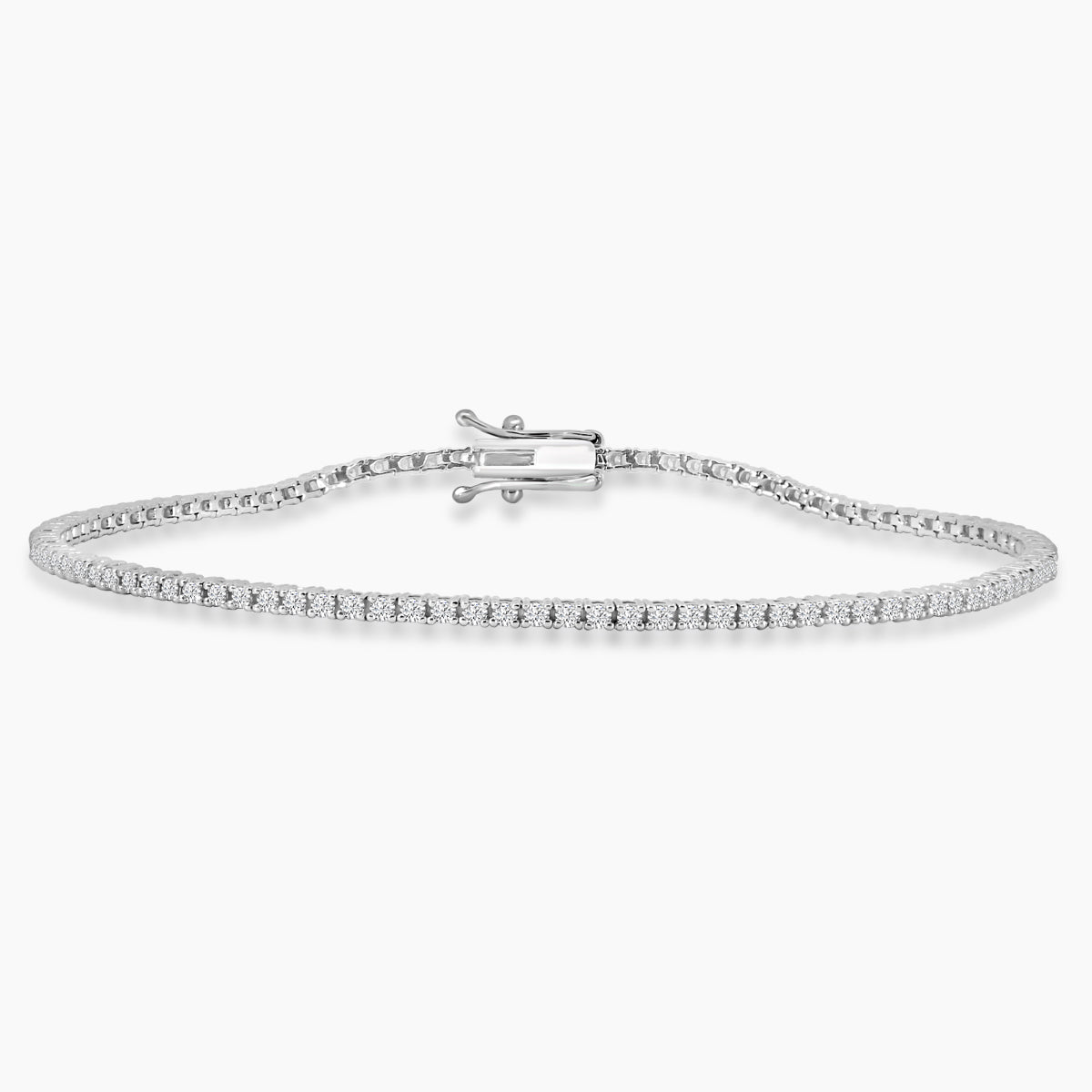 14K Natural Diamond Classic 4 Prong 1.50 Ctw Tennis Bracelet