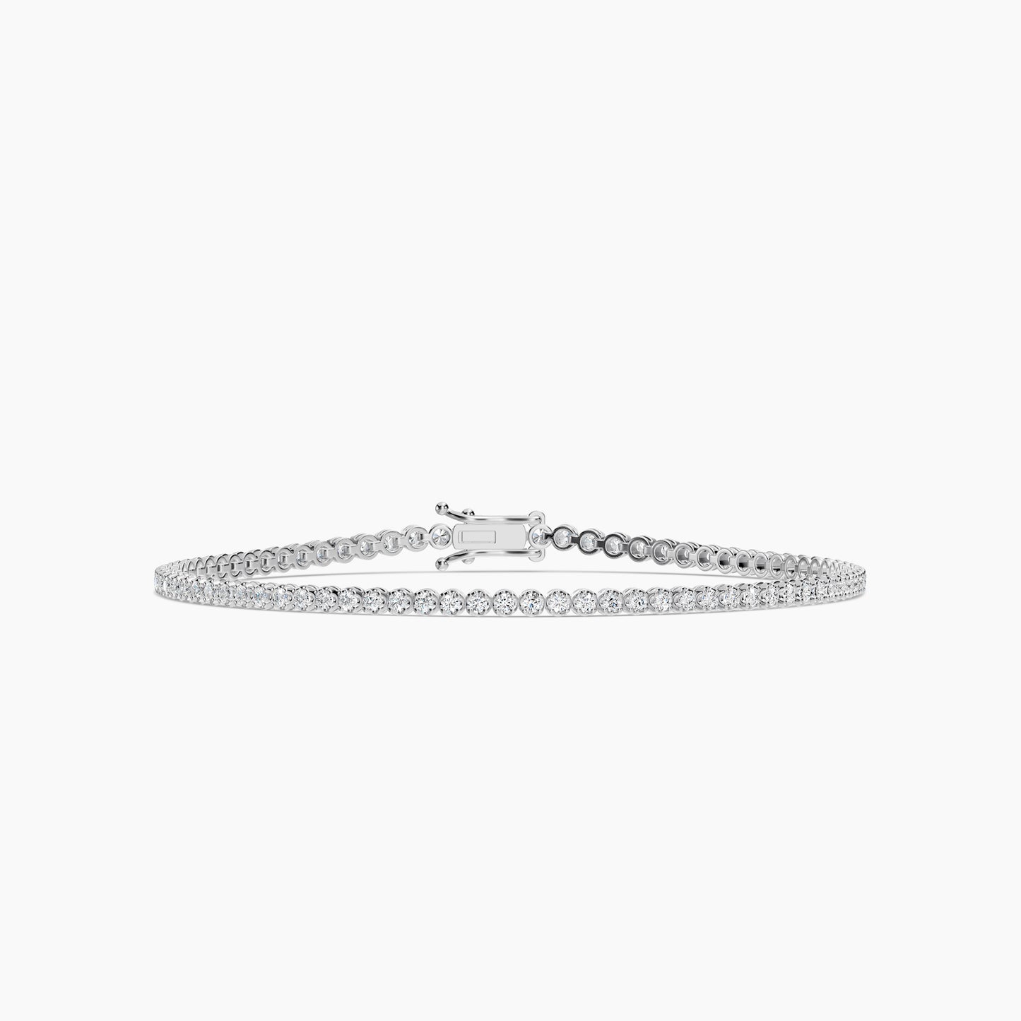 14KY Classic Standard 4 Prong 1.00 Ctw Diamond Tennis Bracelet In Crown Setting