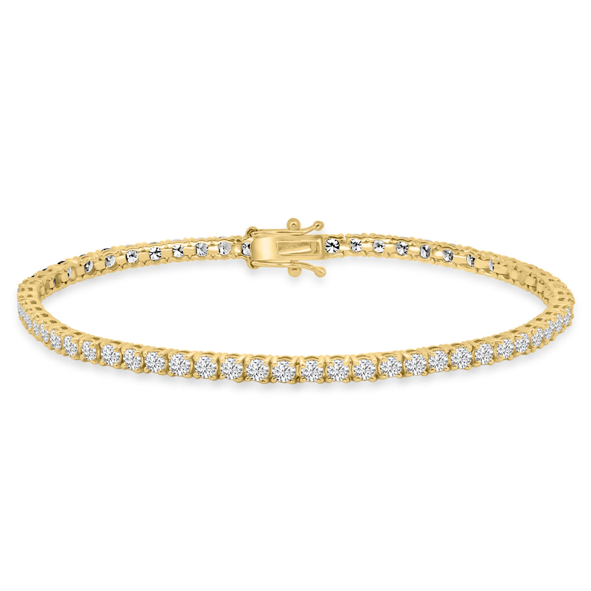 14K Classic 4 Prong 4.00 Ctw Diamond Tennis Bracelet