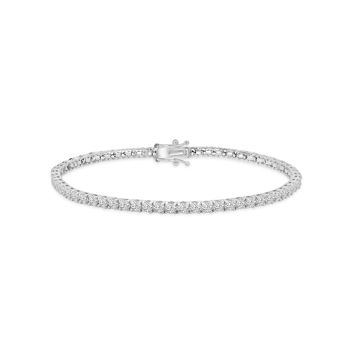 14KW Lab Grown Diamond 4 Prong 5.00 Ctw Tennis Bracelet 7 in