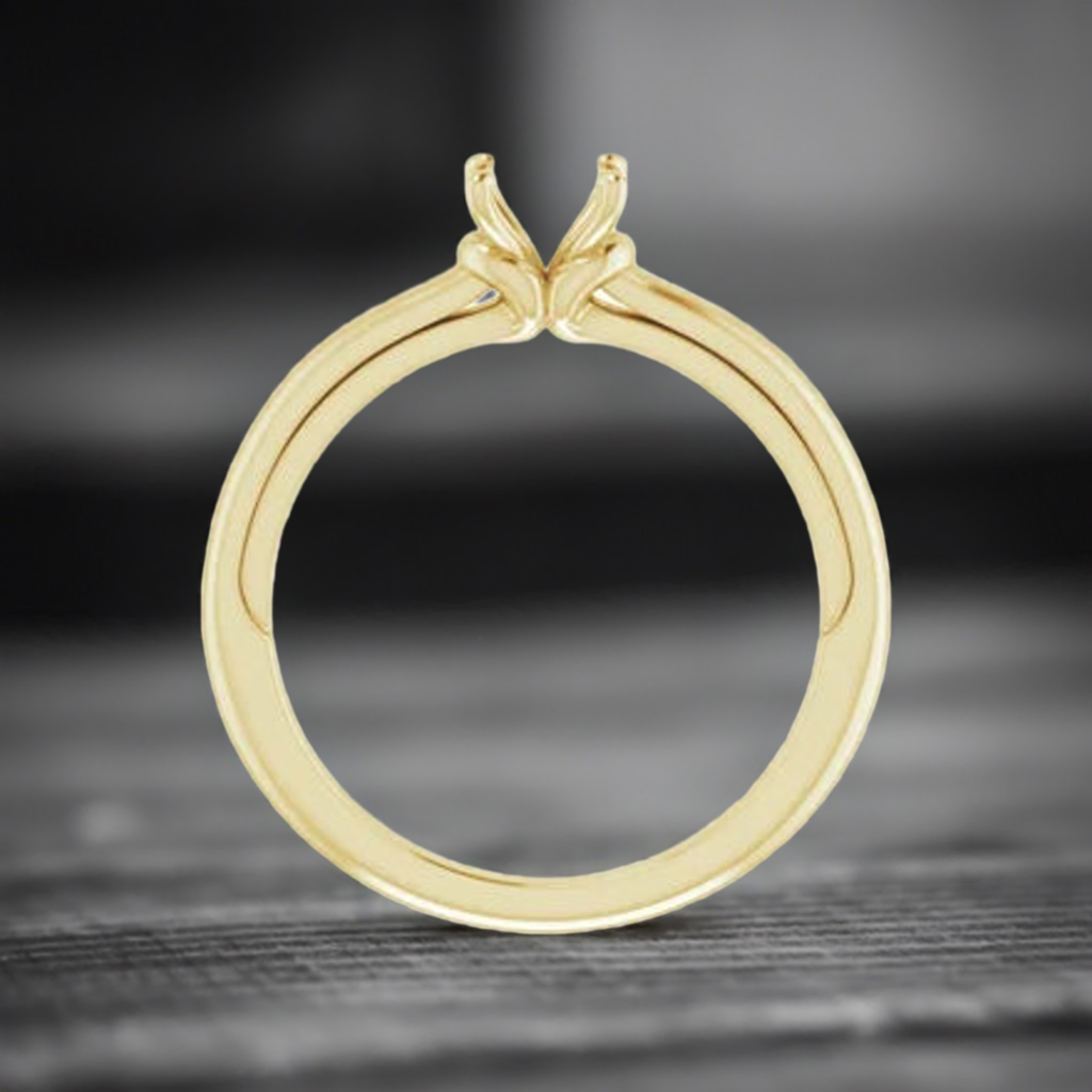 14K Solitaire Engagement Ring Mounting