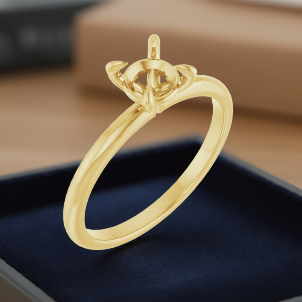 14K Solitaire Engagement Ring Mounting