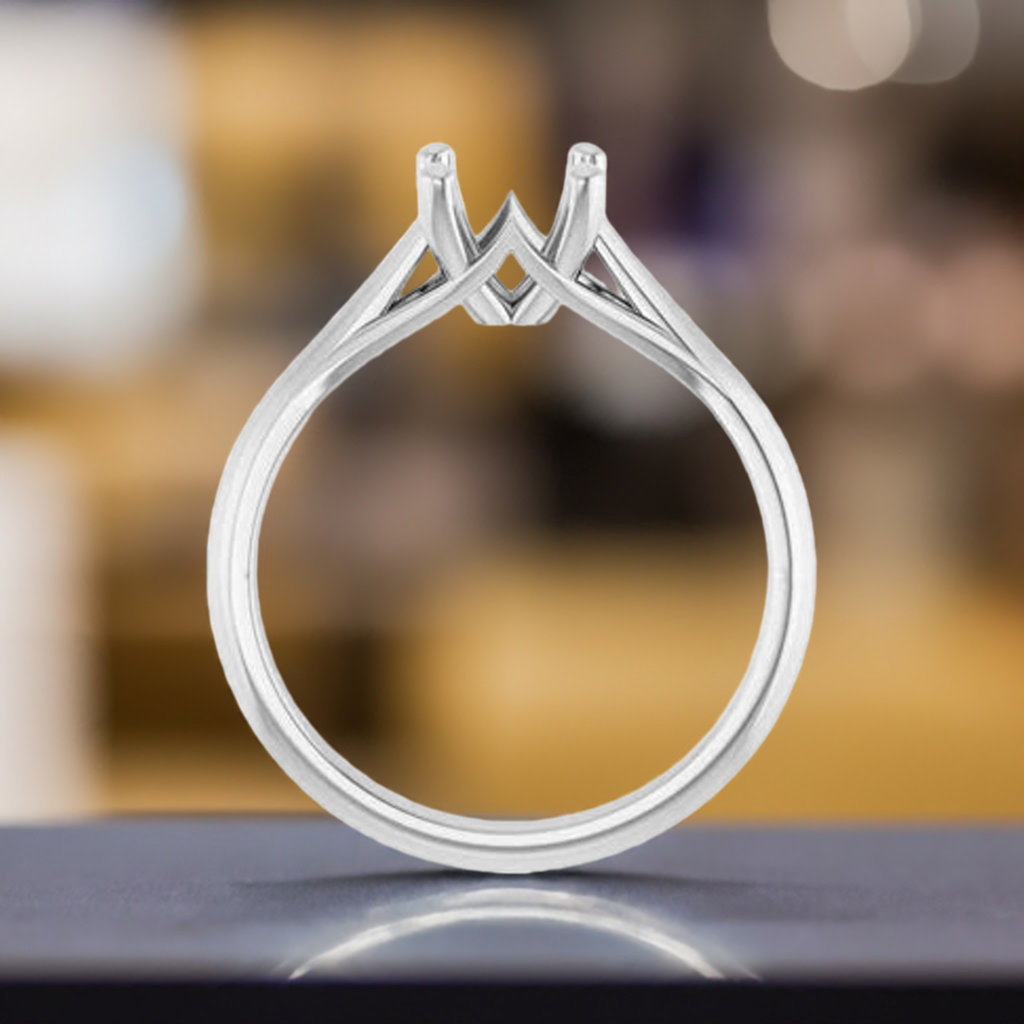 14K Solitaire Engagement Ring Mounting