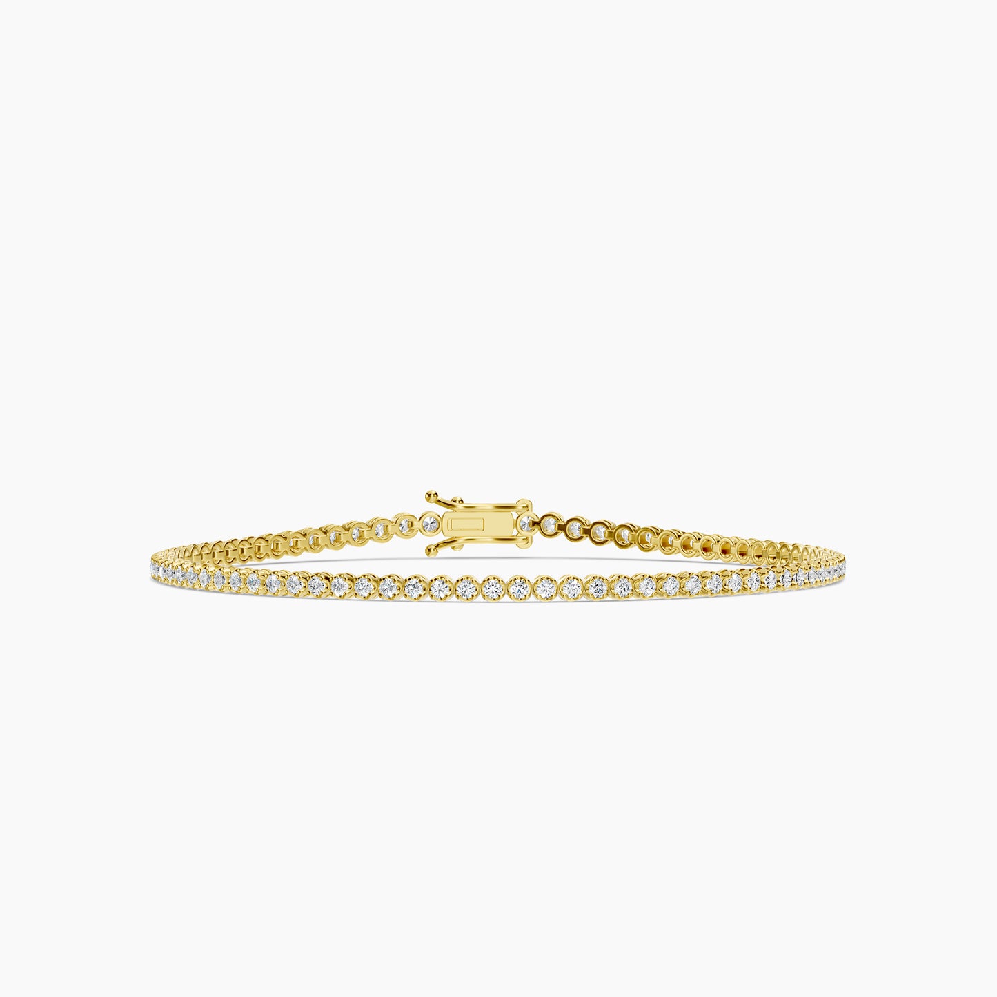 14KY Classic Standard 4 Prong 1.00 Ctw Diamond Tennis Bracelet In Crown Setting