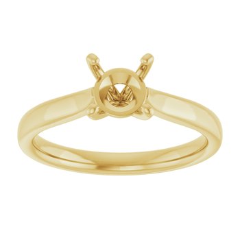 14K Yellow   4-8.5mm  Engagement Ring Mounting