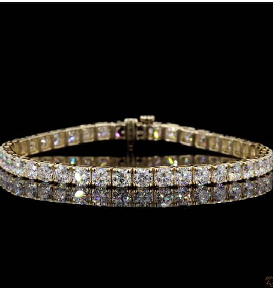 10 Ct Line Bracelet 14K Gold