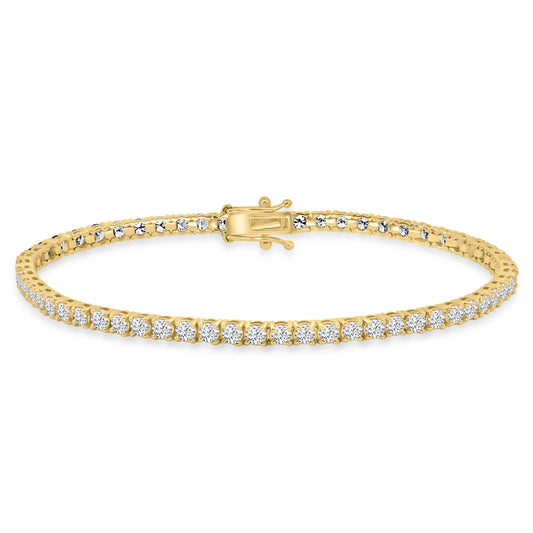 14K Classic 4 Prong 4.00 Ctw Diamond Tennis Bracelet