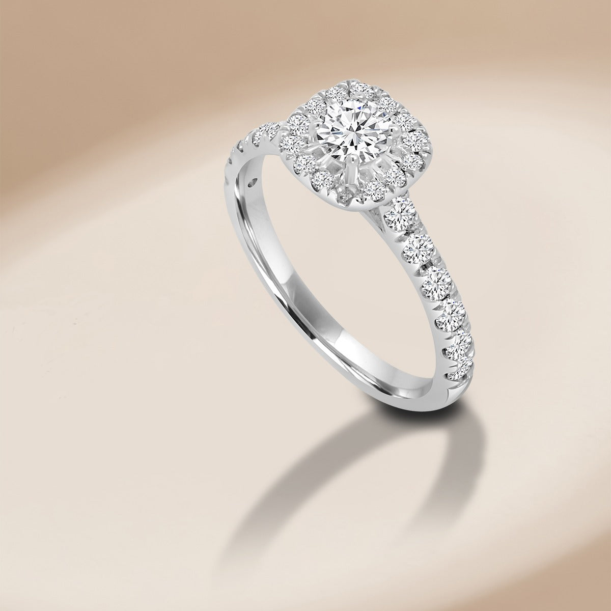 14KW 1 Ctw Bridal Ring With Rd 0.33 Ct Center
